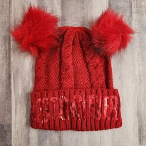 Disney Parks Pom Beanie Minnie Best Day Ever NWOT